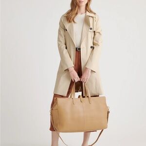 Quince Tan Leather Travel Bag